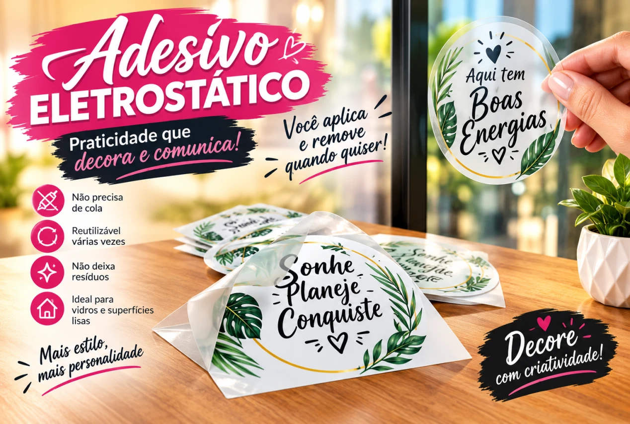 ADESIVO ELETROSTÁTICO S/ VERNIZ